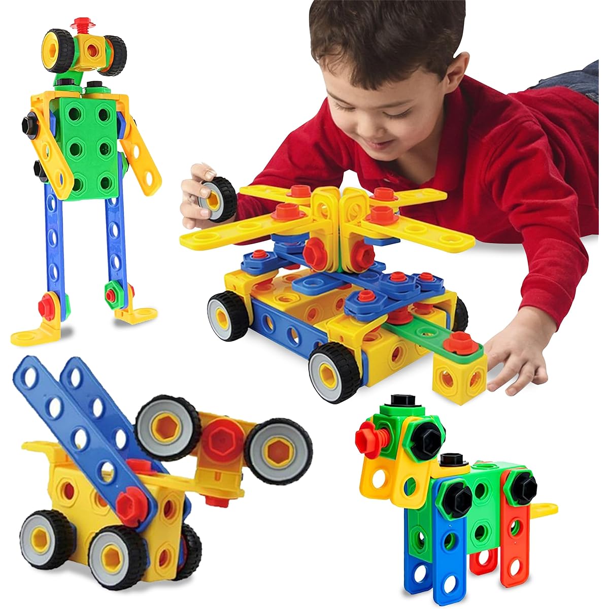 ETI Toys | STEM Learning | Original 101 Piece Educational Construction Engineering Building Blocks Set for 3, 4 and 5+ Year Old Boys & Girls | Creative Fun Kit | Best Toy Gift for Kids Ages 3yr – 6yr