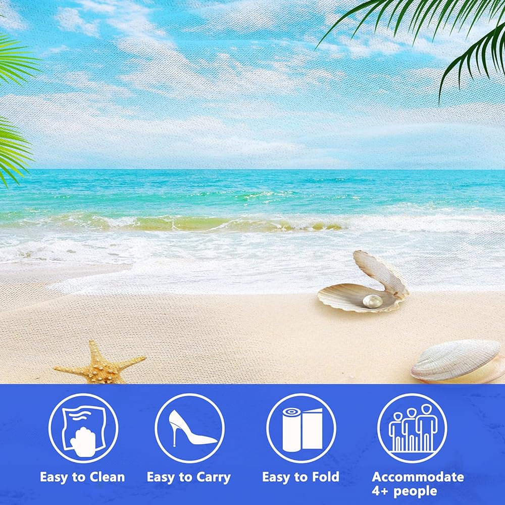 Leisure Sheet, Large Waterproof Pool Mat, Beach Mat, Thick Folding Picnic Sheet, Picnic Mat, Portable, For Cherry Blossom Viewing, Excursions, Outdoors, Travel, Family, Concerts