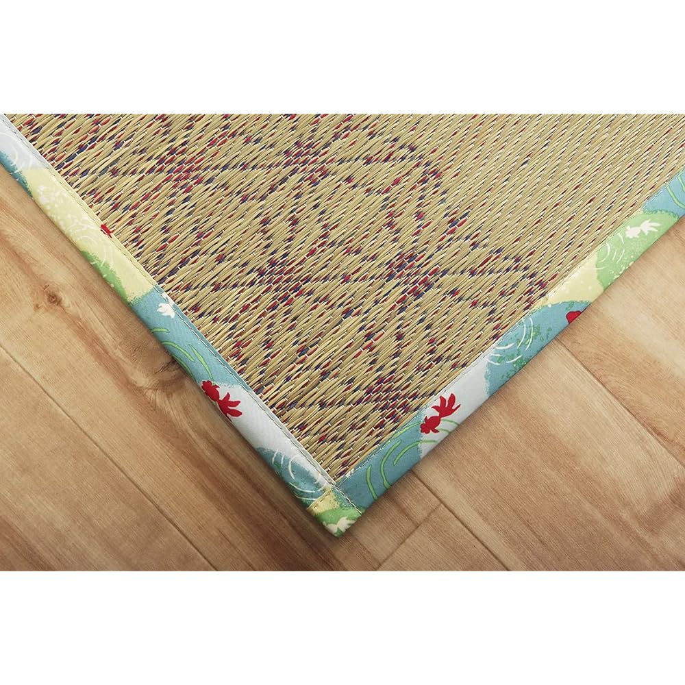 Ikehiko Corporation Igusa Rug Carpet Goldfish Japanese Traditional Compact Anti-Slip Non-woven Fabric NS Koharu Goldfish Antibacterial and Odor Resistant Approx. 180 x 240cm #8500619