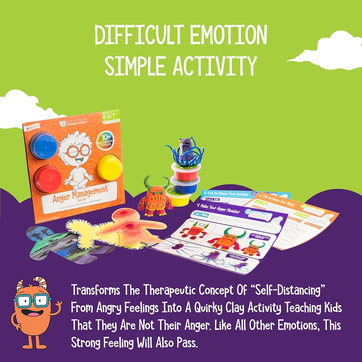 Open The Joy's Anger Management Play Kit Helps children manage and understand anger through play and therapy techniques