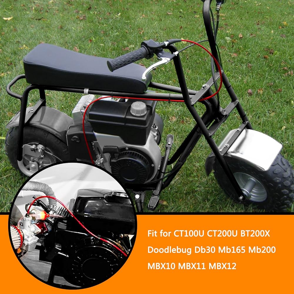 HOLATO 50 Inch Throttle Cable Predator 212cc 6.5hp Coleman CT100U CT200U BT200X Baja Warrior Doodlebug Db30 Mb165 Mb200 MOTOOVOX MBX10 MBX11 MBX12 RT200 Mini Bike GX160 GX 200P. it dirt bike parts red