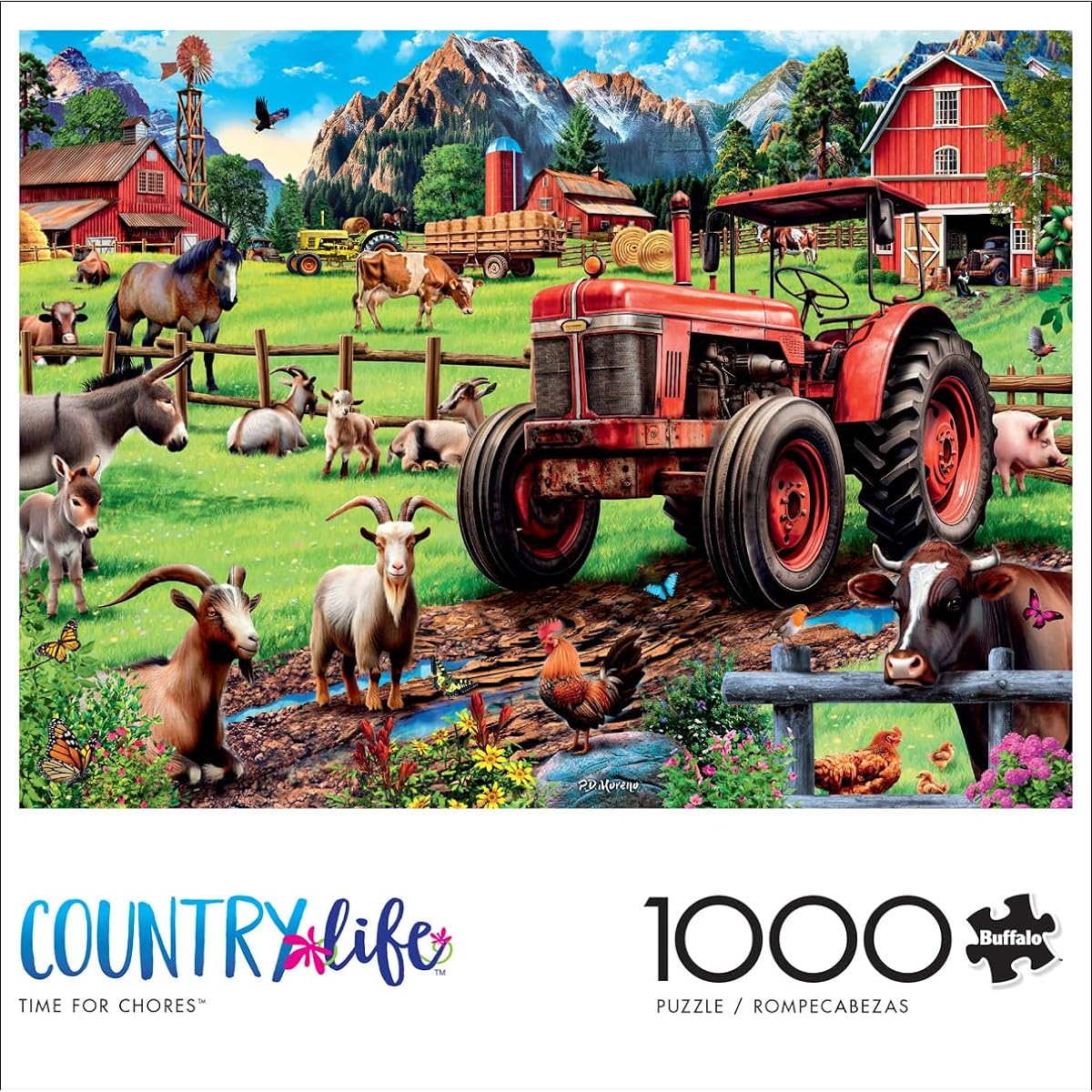 Buffalo Games - Country Life - Housework Time - 1000 Piece Jigsaw Puzzle for Adults - Challenging Puzzle Perfect for Game Night - Finished Size 26.75 x 19.75