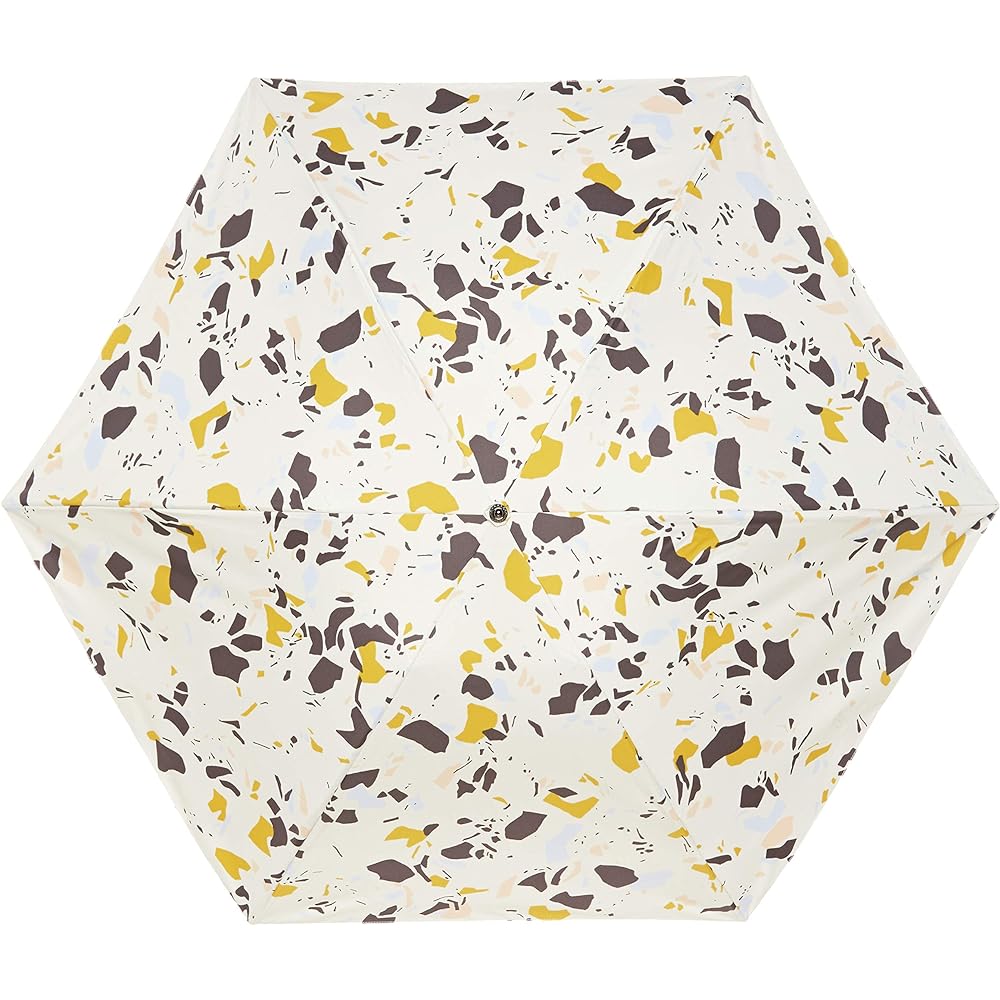 [Jill Stuart] AURORA 1JI 17737-37 Terrazzo Print All Season Umbrella, Folding Umbrella with Bent Hands, Women's