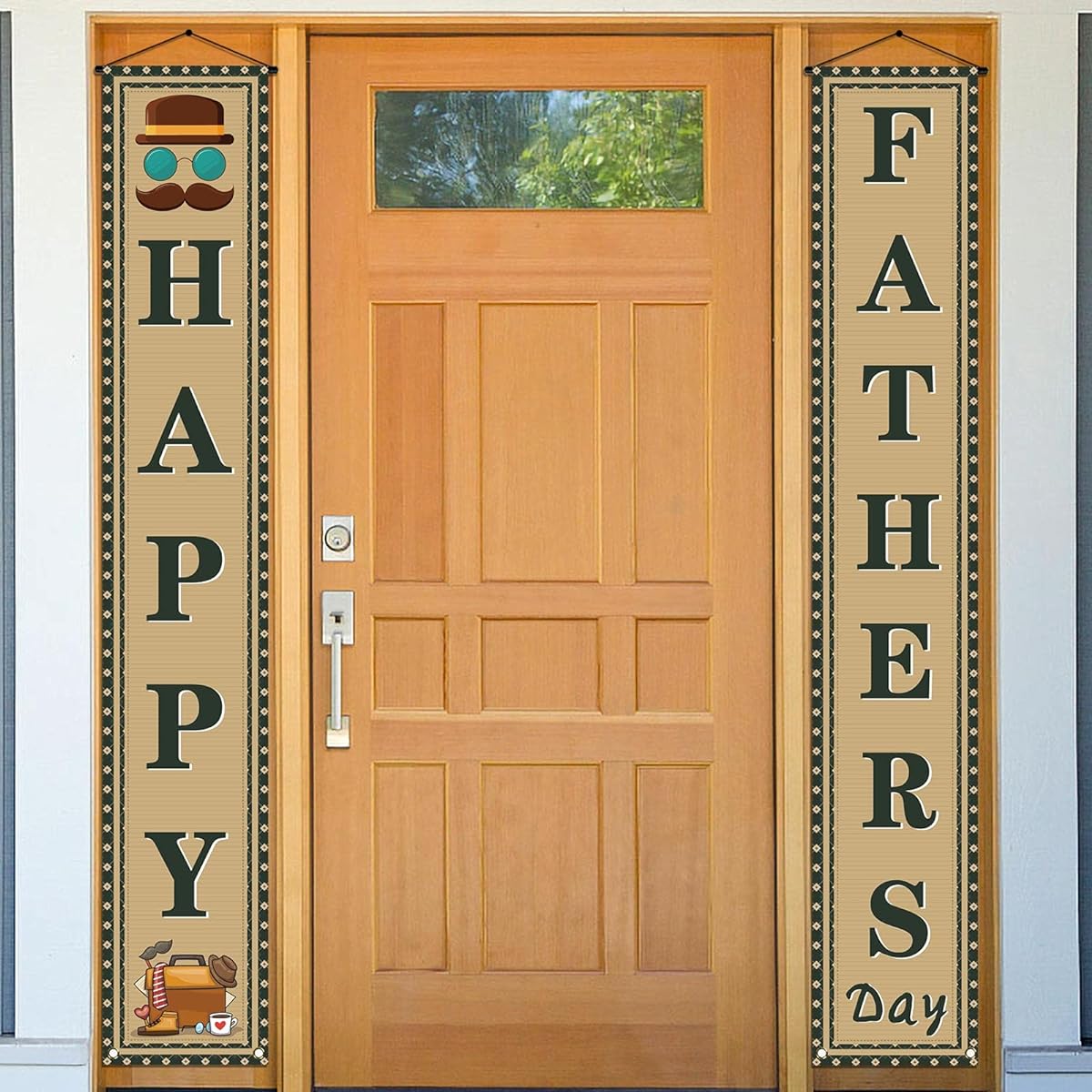 Father's Day Banner Father's Day Welcome Porch Sign Father's Day Decorations Outdoor Indoor Father's Day Decorations and Party Supplies