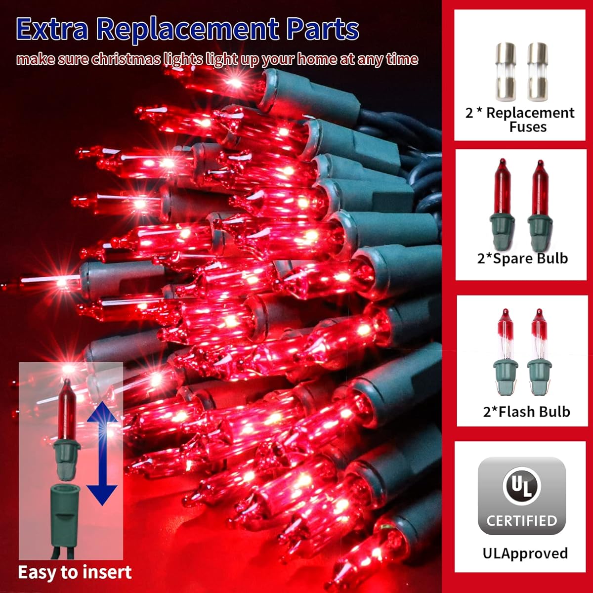 TWINGLEHOME Mini Light 300L (150L*2) Green Wire Red