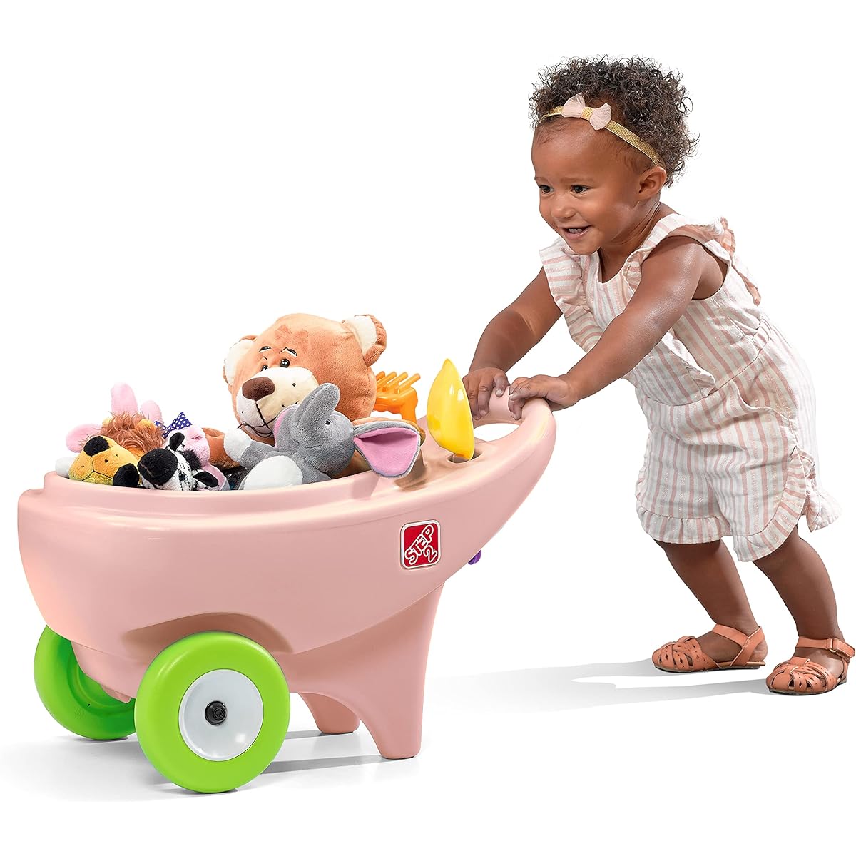 Step2 Springtime Wheelbarrow - Rose Pink - Role Play Garden Toy for Toddlers - Wheelbarrow for Toddlers - Easter Basket Alternative - Great for Easter Egg Hunts