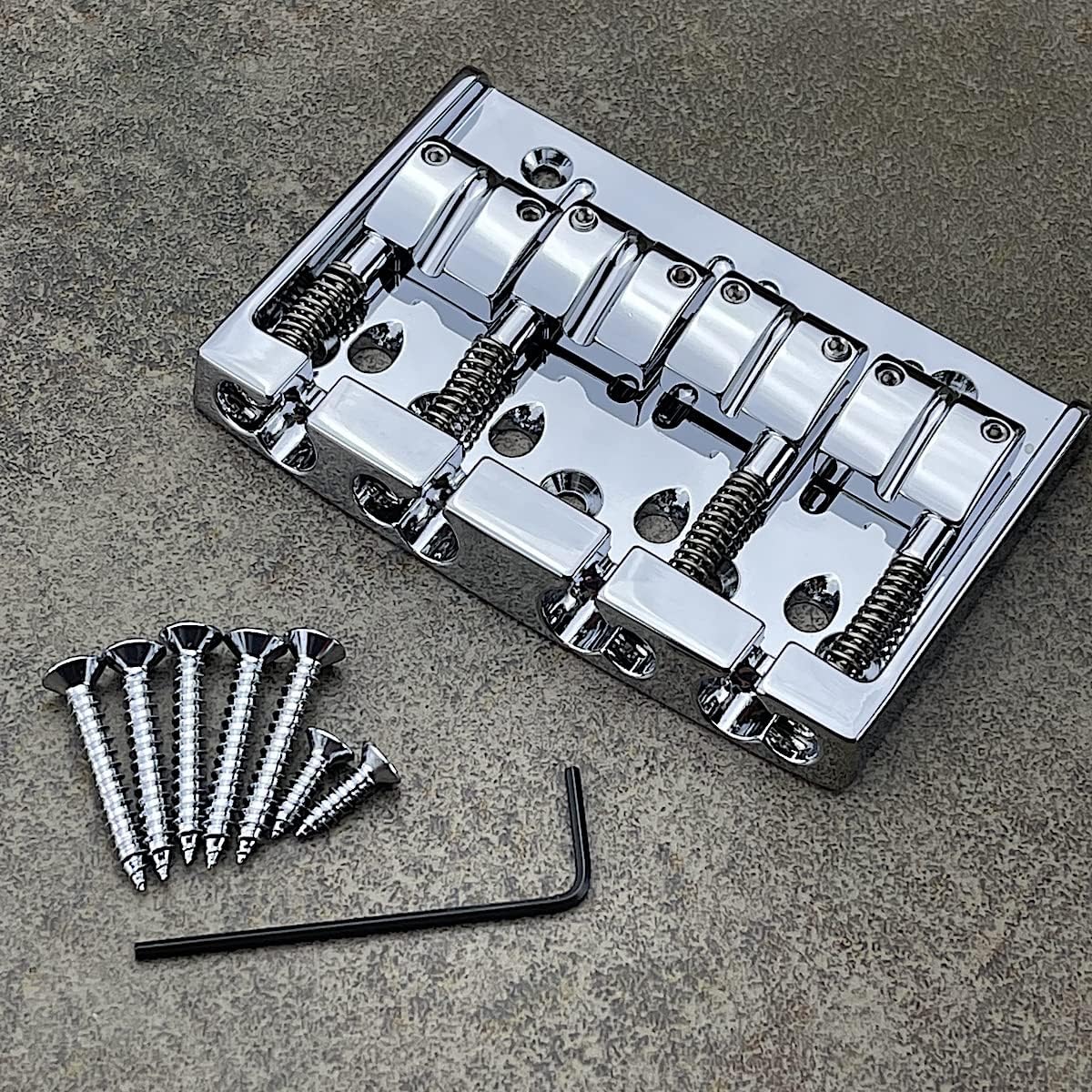 Gotoh Multitone Series Bass Bridge - 4 Strings - Chrome - 404BO-4CS