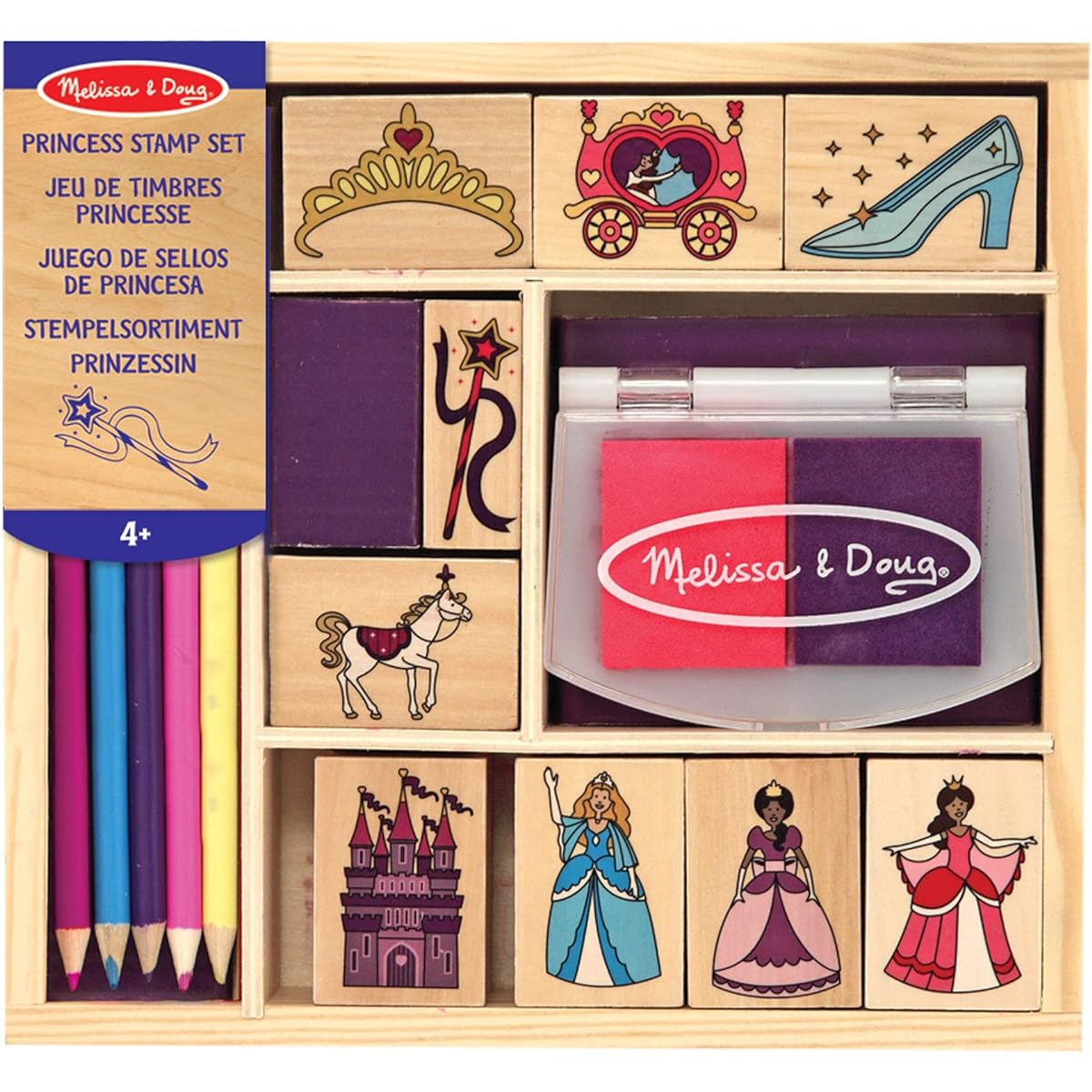 Melissa & Doug Wooden Princess Stamp Set