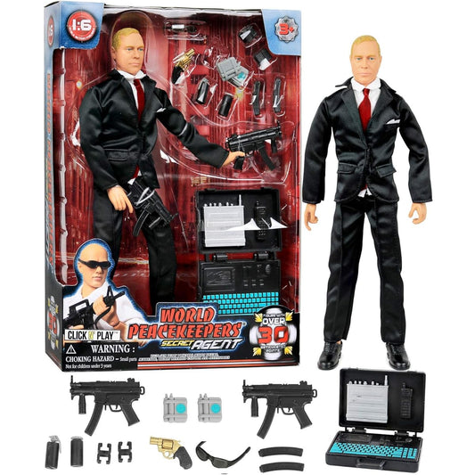 Click N' Play Secret Service Suit 12" Action Figure Playset with Accessories