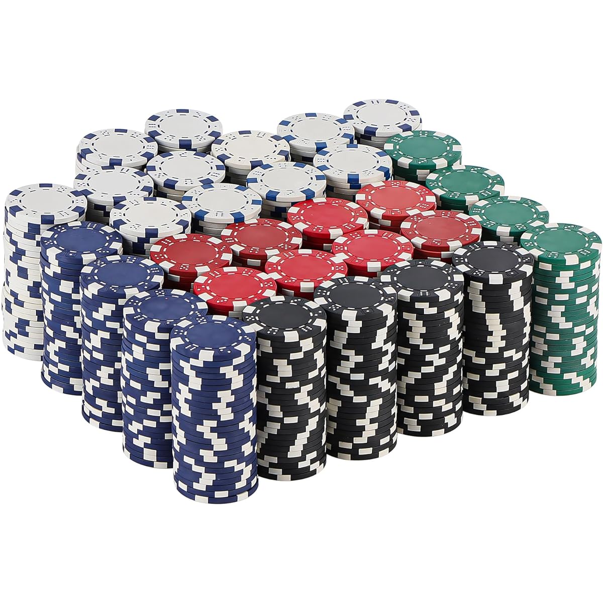 LUOBAO Poker Chips for Card Board Games - 4 Colors 11.5g