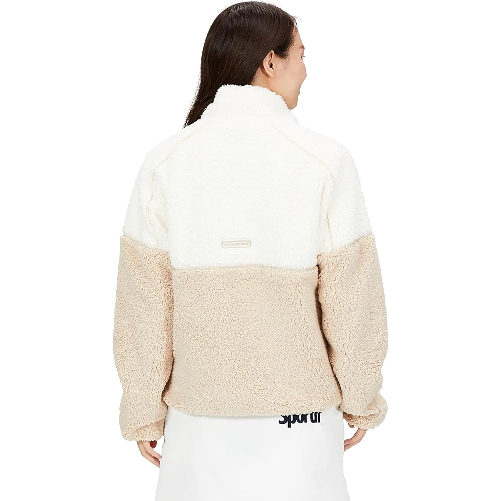 [Le Coq Sportif] Cut and Sew Boa Pullover Thermal Half Zip Cute Golf QGWWJL53 Women's
