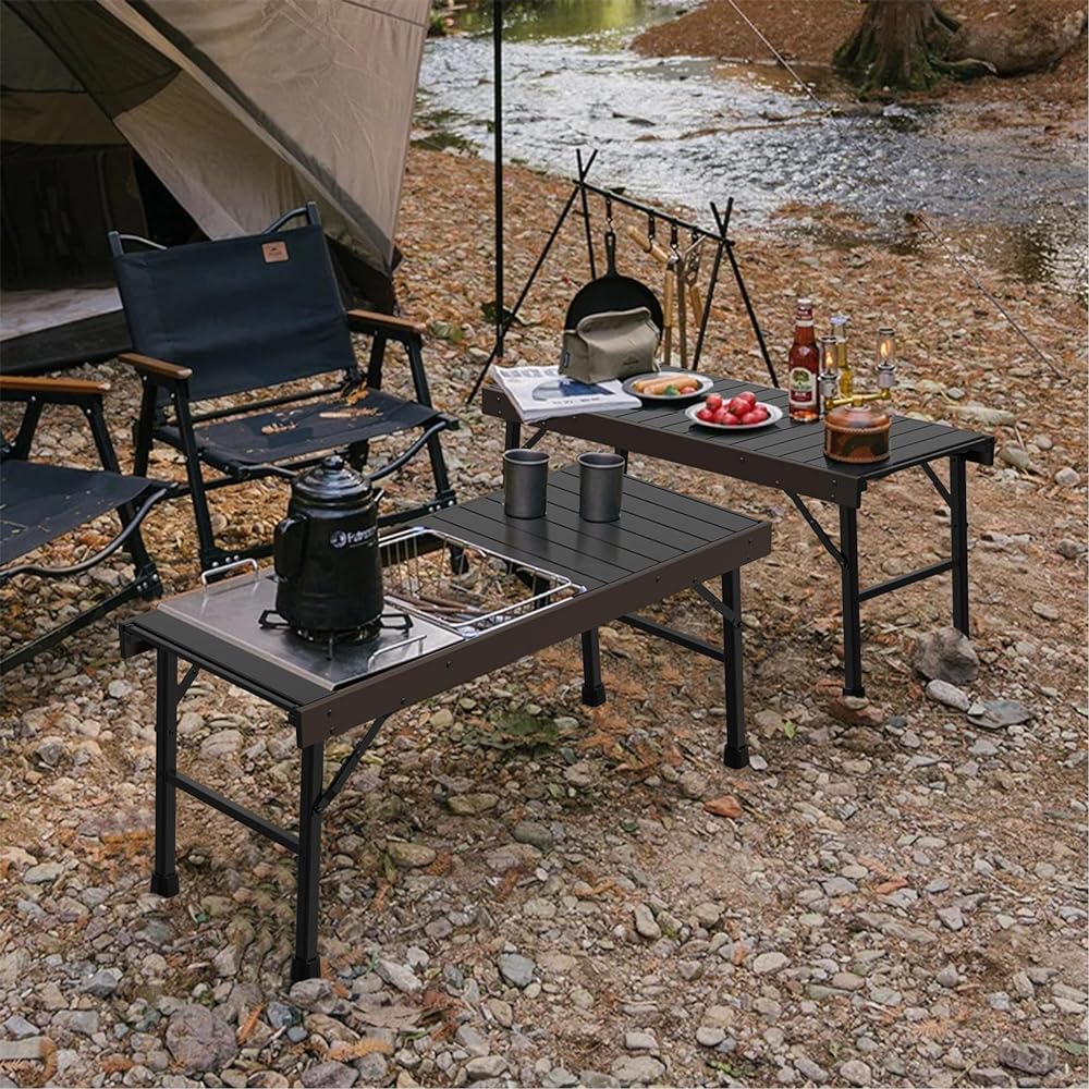 SUN-YE Camping Table, Outdoor Table, No Assembly Required, IGT Table, Folding, Compatible IGT Products, Free Combination, Aluminum, Lightweight, Rust Resistant, Washable, Professional Waterproof Storage Bag Included