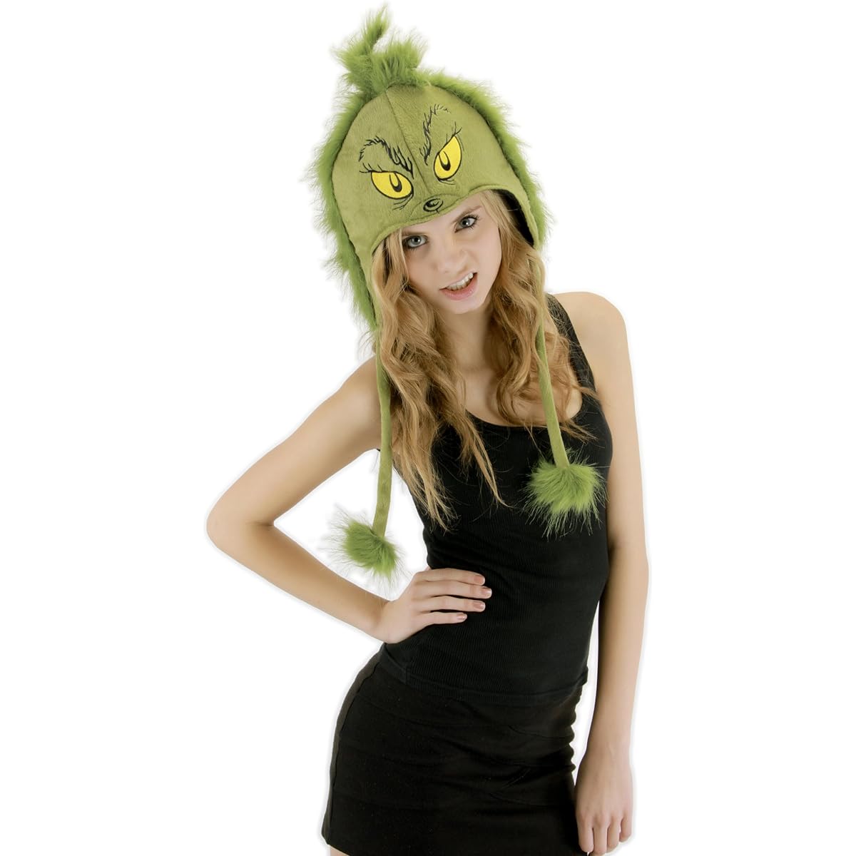 Dr. Seuss Grinch Hoodie Adult Hat Dr. Seuss Grinch Hoodie Adult Hat Halloween Size: One Size
