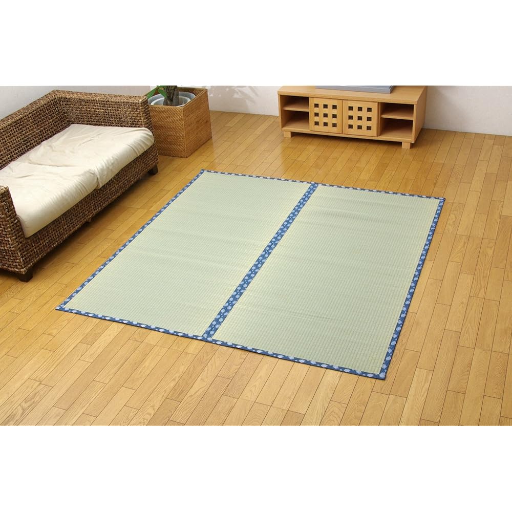 Ikehiko Igusa Overlay Carpet Domestic Itohiki Weave Iwaki Edoma 2 Tatami Mats Approx. 176 x 176 cm #1106132 Beige
