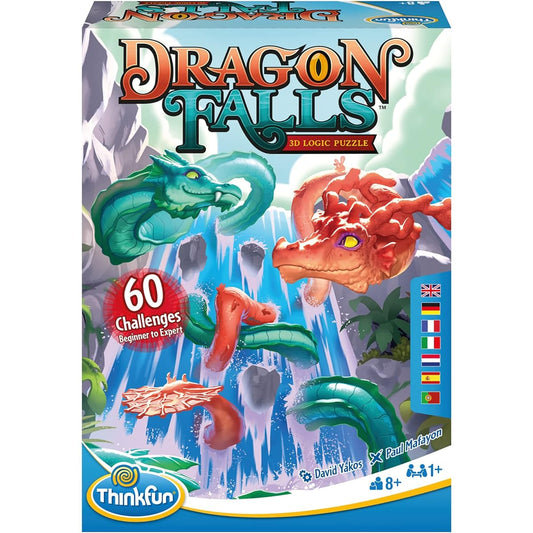 ThinkFun 76496 Dragon Falls - 3D logic game, for children and adults, board game for 1 player, ages 8 and up