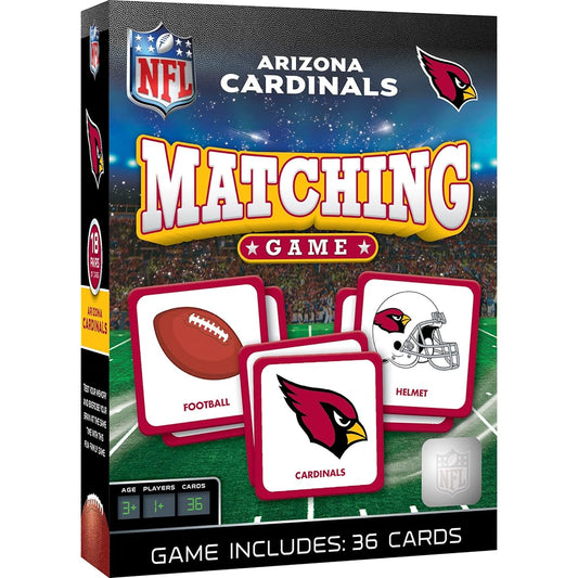 MasterPieces Sports Games - Arizona Cardinals NFL Matching Game - Games for Kids and Family - Laugh and Learn