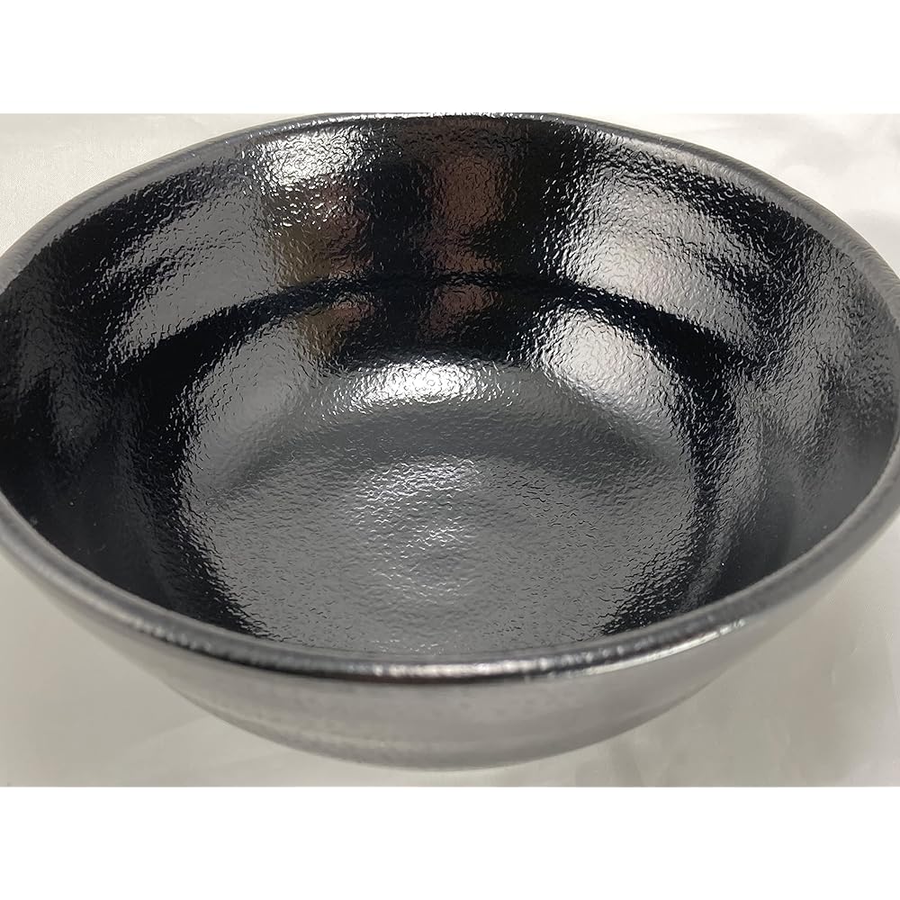MARUKEI Rice Bowl/Multi-Use Bowl, Diameter 16.8cm, 820ml, Black, Made in Japan, Break-resistant, Dishwasher Safe, Stackable, "Takumi-an" A100 B, Set of 10 [Commercial Use Set]