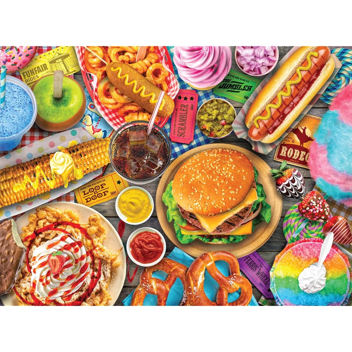 Buffalo Games Jigsaw Puzzle Fun Fair Food 1000 Pieces