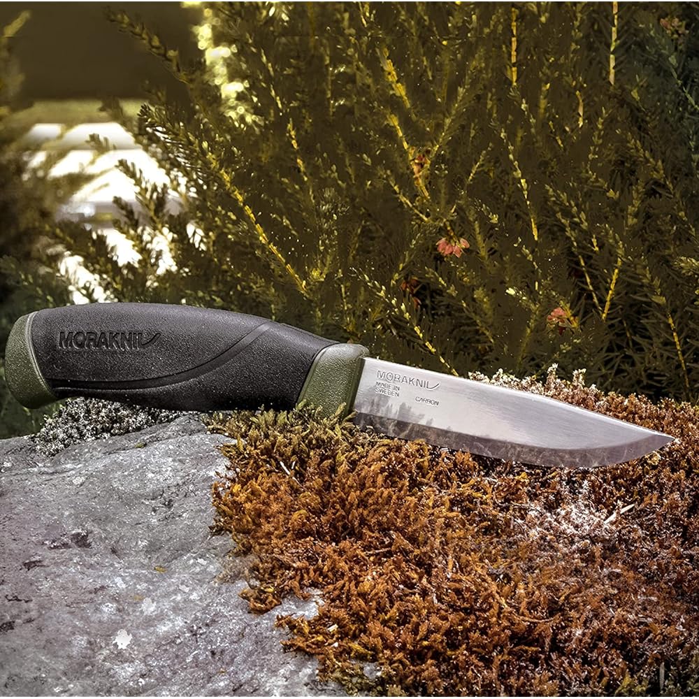 Morakniv Companion Carbon Blade Thickness 2.0mm Camping Knife Outdoor Knife MG (Carbon)