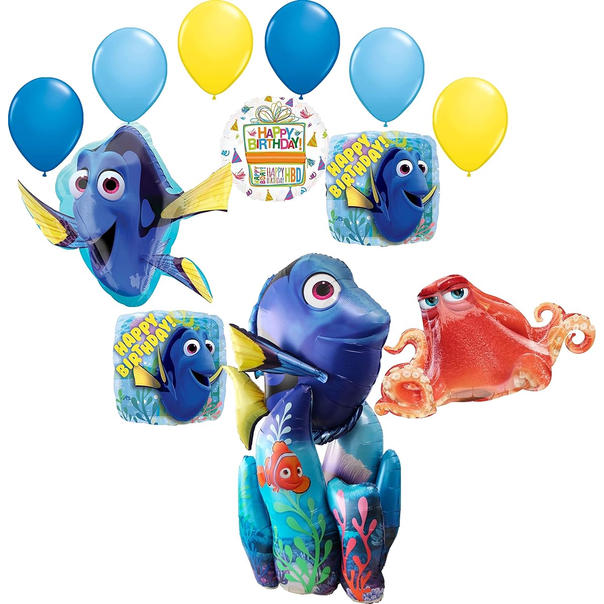 Finding Dory Party Supplies Giant Air Walker Birthday Balloon Bouquet Decorations