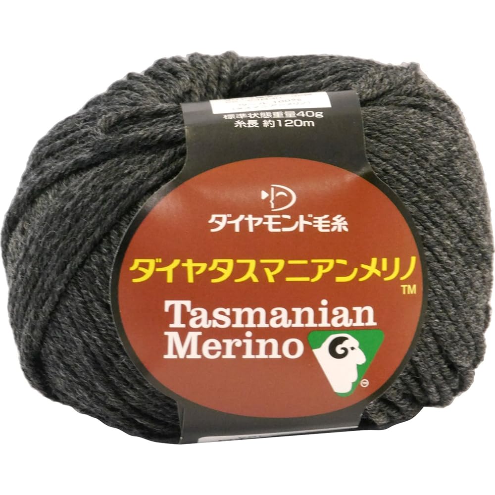 Diamond Yarn Diamond Tasmanian Merino Yarn Thick col.729 Gray 40g Approx. 120m Set of 10