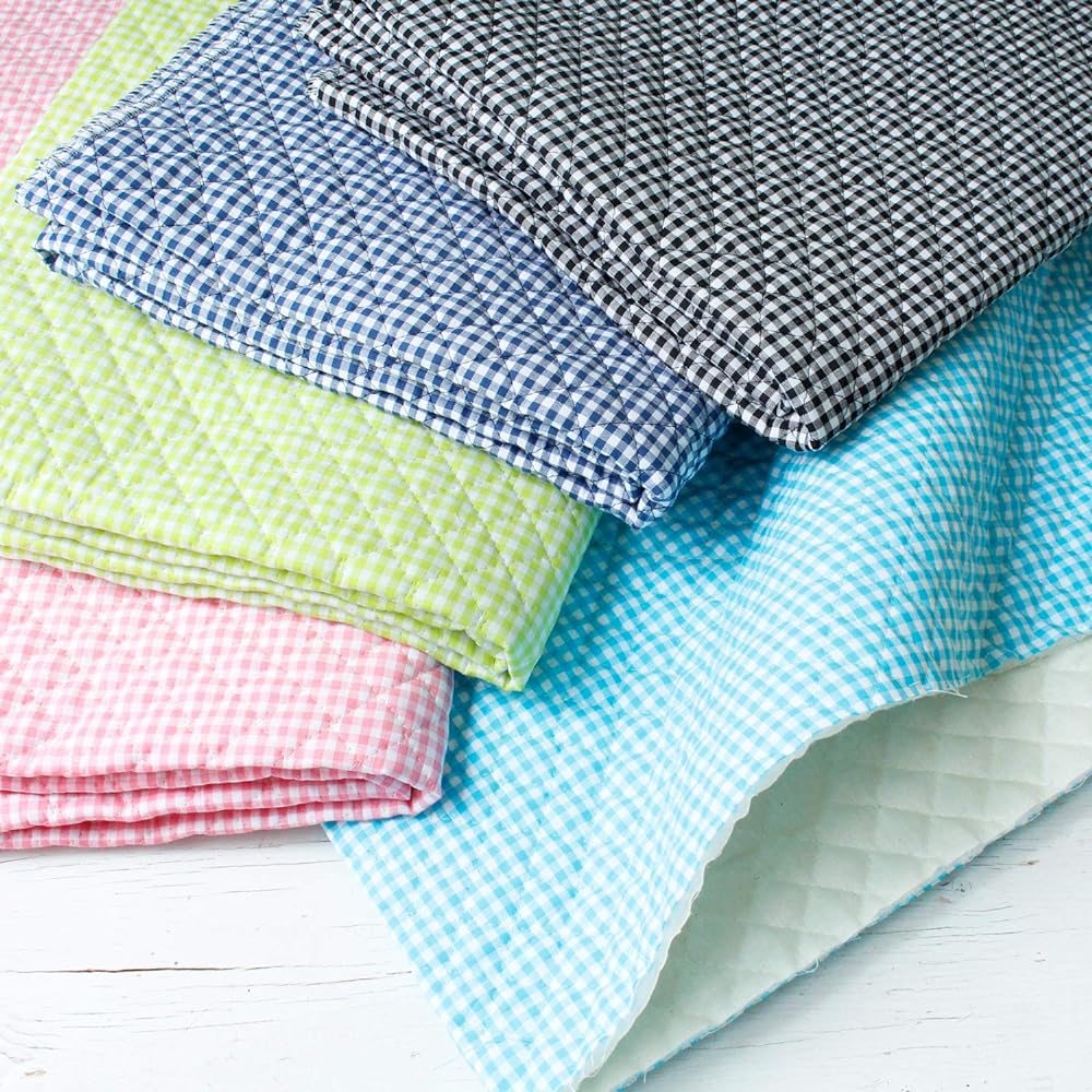 Cosmo Textile Gingham Check Pattern Quilting Fabric, Kindergarten Cloth, Cushion Fabric, Width Approximately 110cm x 6m Cut, Pink AQ3001-2A-6M