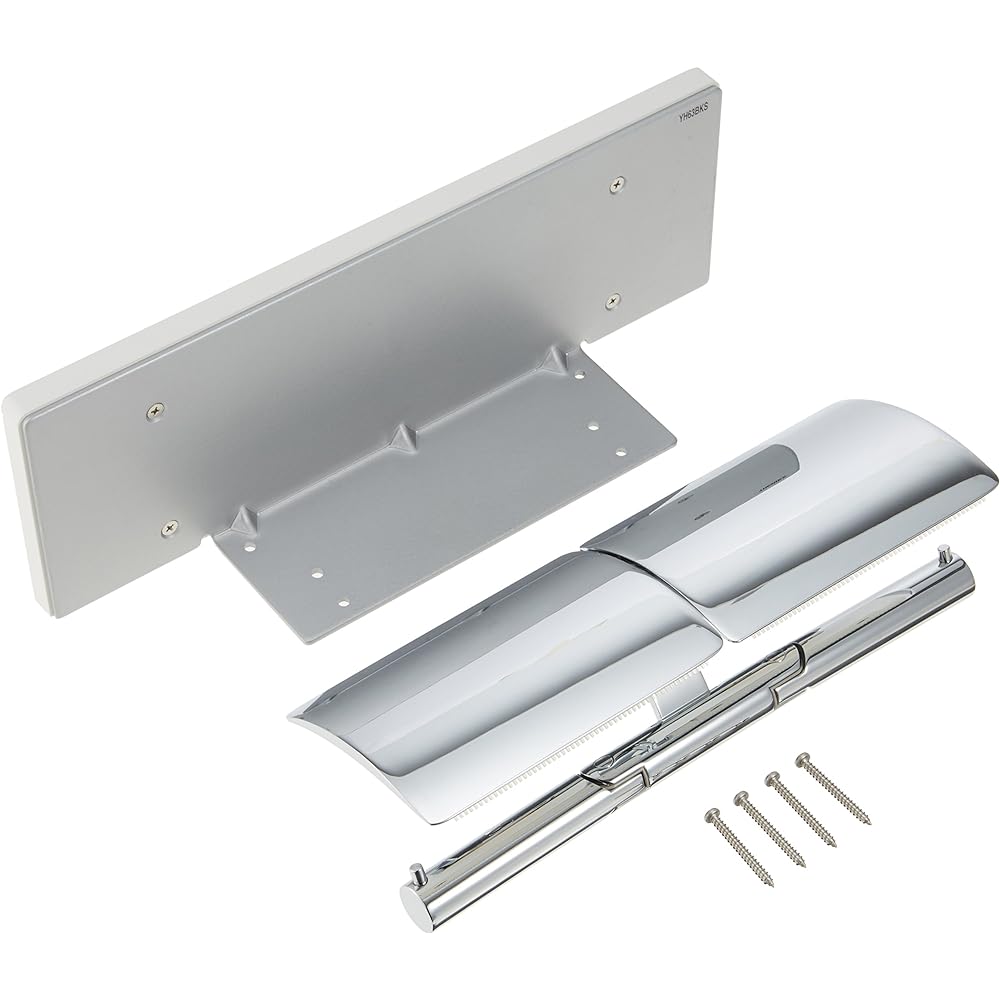 TOTO Double Paper Roller with Shelf (Natural Wood) Metal White YH63BKS#NW1 Movable Core Rod