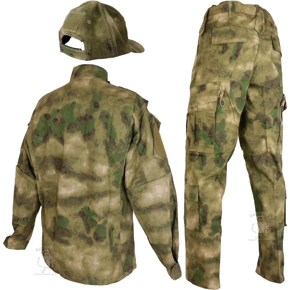 Camouflage top and bottom/baseball cap set A-TACS FG US size L [waist around 96cm] bdu-fg06-L