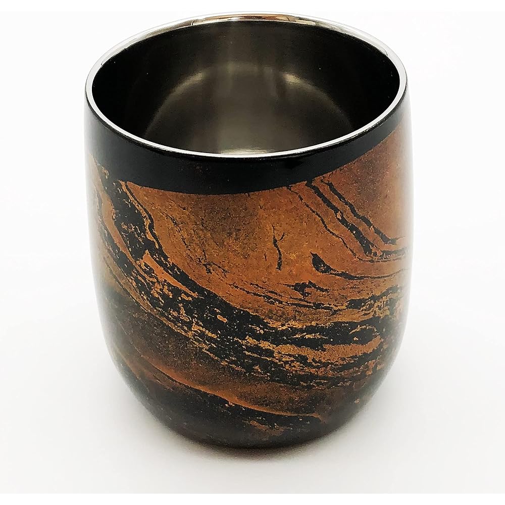 Lacquered double lock cup Daruma black sandalwood SCW-D501