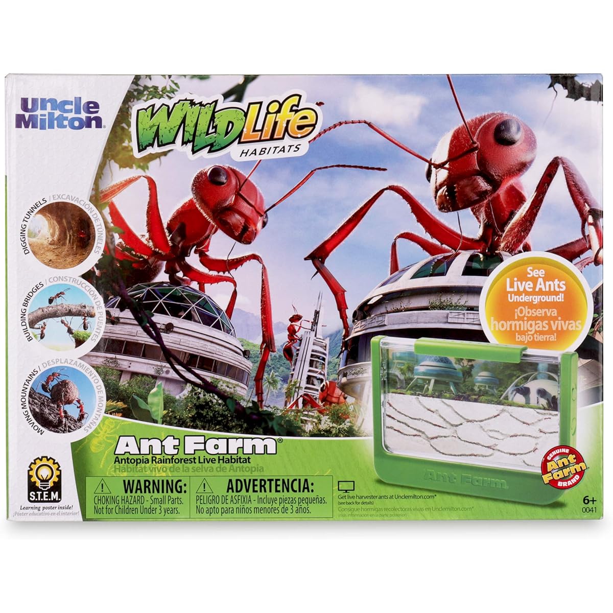 [Uncle Milton] Uncle Milton Ant Farm Live Ant Habitat, 60th Antiversary Edition, Rainforest Science 0041 [Parallel Import]