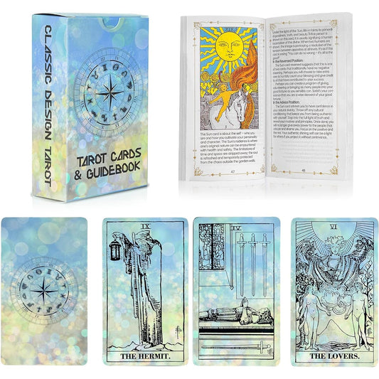 SPIRITDUST Tarot Card Deck with Guidebook, 78 Original Tarot Cards with Booklet for Beginners and Professional Readers, Fortune Telling Card Game Blue