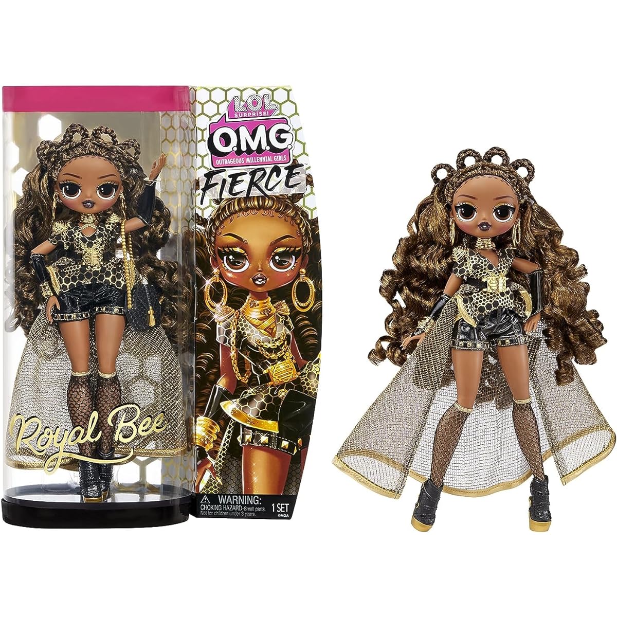 OMG Fierce Royal Bee 11.5" Fashion Doll with X Surprises Including Accessories & Outfits, Holiday Toy, Great Gift for Kids Girls Boys Ages 4 5 6+ Years Old & Collectors
