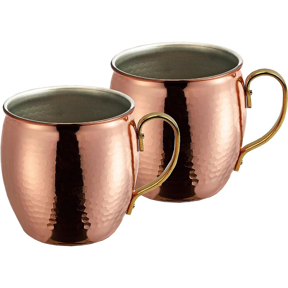 Pearl Metal Made in Japan Mug 500ml Tsubame Takumi Pure Copper Hammered Made in Tsubame City, Niigata Prefecture HB-7939