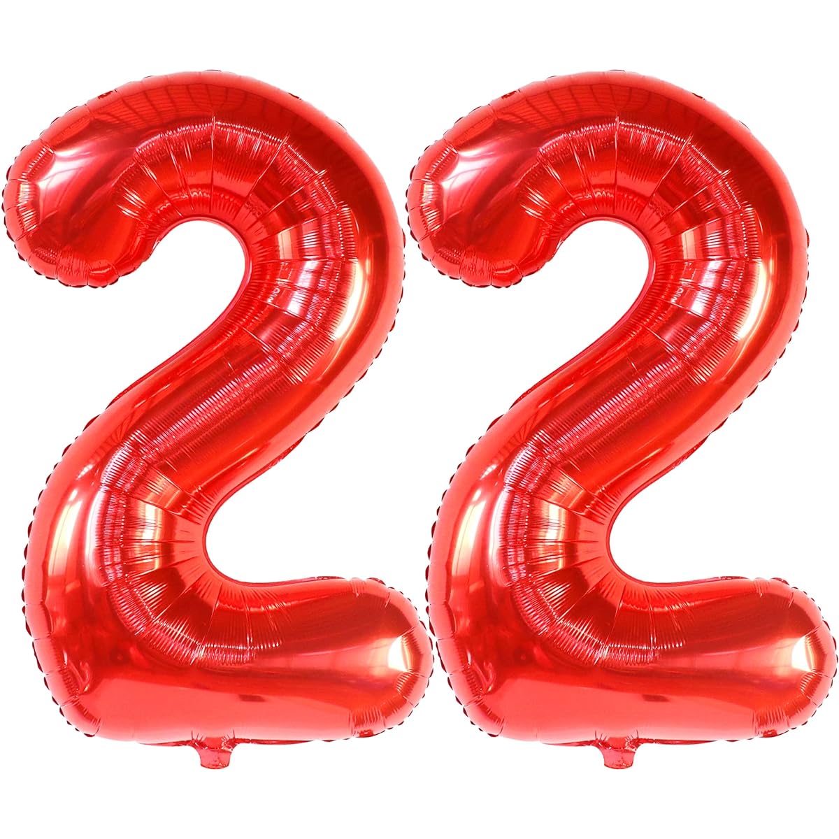 KatchOn Red 22 Balloon Numbers - 40 Inches | Red 22nd Birthday Balloon Decorations | 22nd Birthday Decorations Party | 22 Balloons with Red Numbers | Red 22nd Birthday Party Supplies