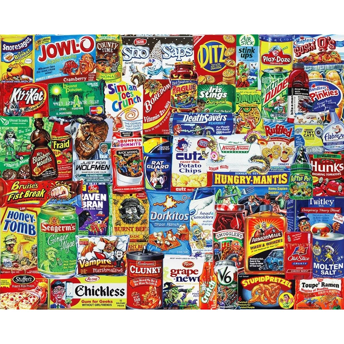 Springbok 500 Piece Jigsaw Puzzle Looney Labels - Made in the USA 500 Multi