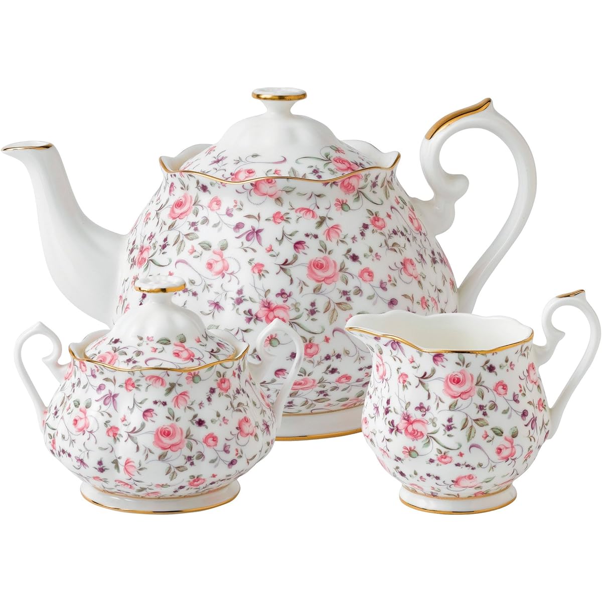 Royal Albert New Country Roses Rose Confetti Teaset, 3-Piece by Royal Albert