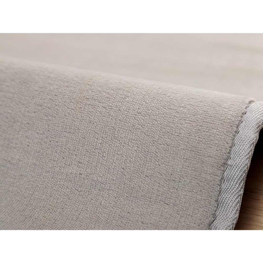 Ikehiko Corporation Rug Carpet Simple Casual Plain Cover P2 Pearl Gray Approximately 200 x 250cm Approximately 3 tatami Rectangle Antibacterial Odor Resistant Flannel #1380000025946