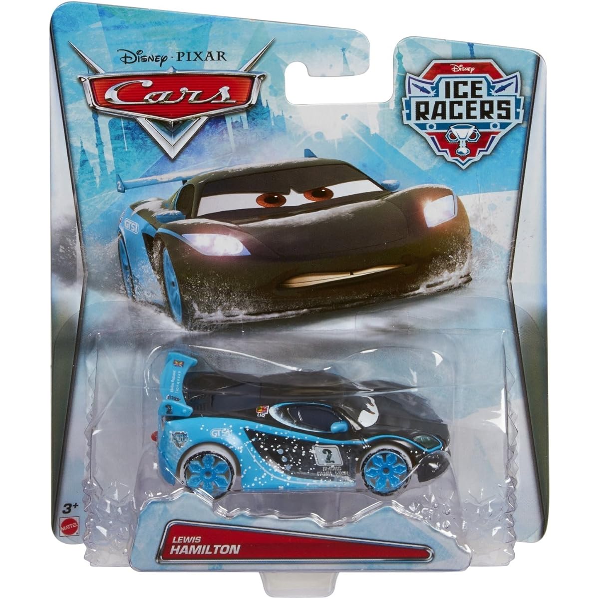Mattel Disney-Pixar CARS - ICE RACERS - 1:55 Scale Special Icy Edition LEWIS HAMILTON Mattel Disney "Cars" 1/55 scale minicar "Ice Racers" Lewis Hamilton