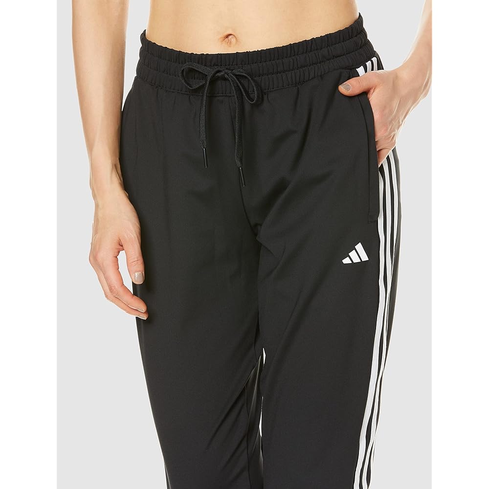 Adidas ZK895 Women's Sweat Pants Aero Lady Made4Training 7/8 Knit 3 Stripes Tapered Pants