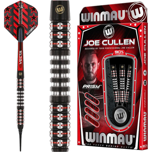 Winmau Joe Cullen Ignition 23 Gram Professional Steel Tip Tungsten Dart Set with Flight and Stem (Shaft)