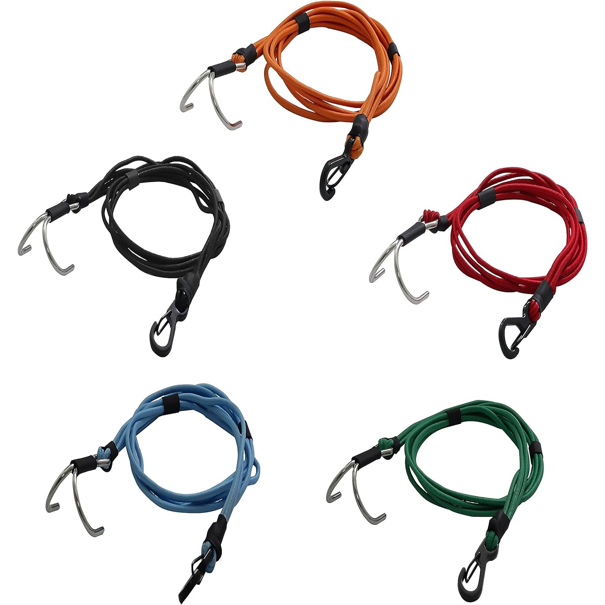 RCBOYZ Tow Strap Alloy Buckle Hook Portable Stainless Steel Hook RC Crawler Winch Strap for 1/8 1/10 RC Car (Green), RC-246