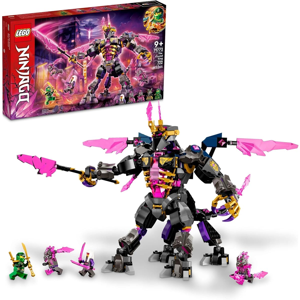 LEGO Ninjago Crystal King 71772 Ninja Villain Building Toy Set for Boys and Girls, Ages 9+ (722 Pieces)