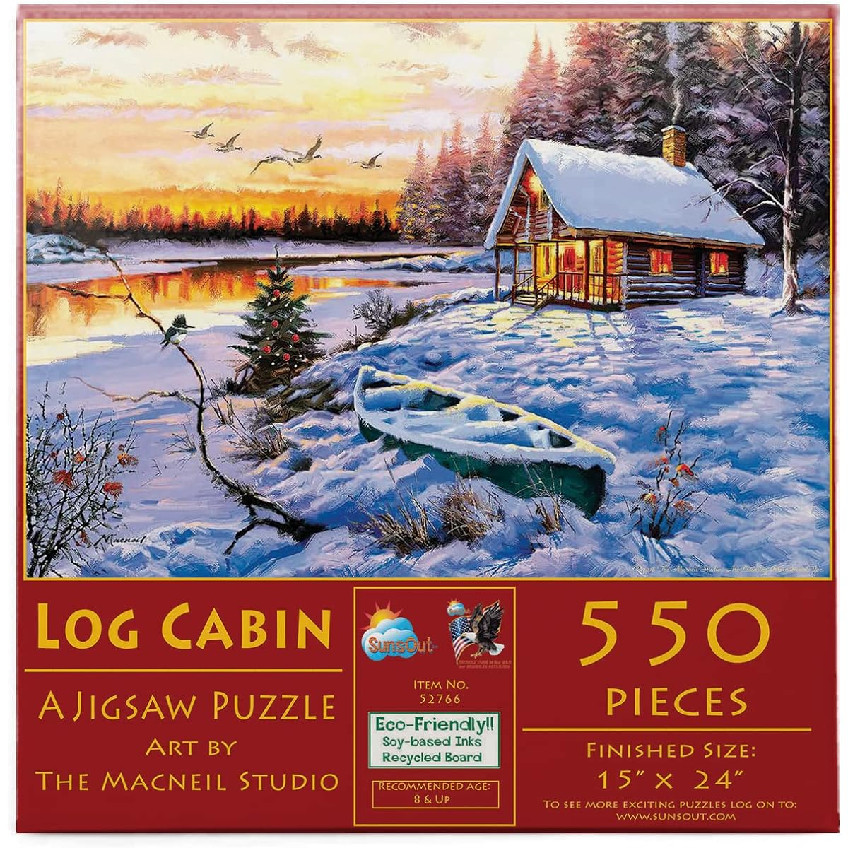 SunsOut Log Cabin