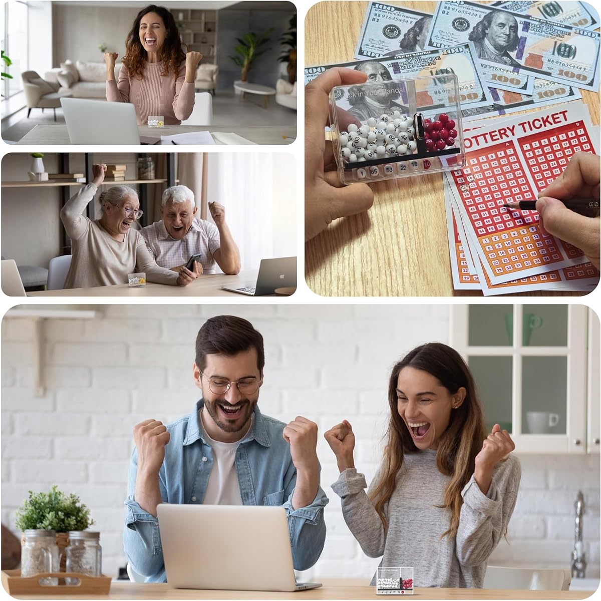 Gifts for Men and Women in HUGE HAPPINESS Festivals Fun Surprise Cool Lottery Number Picker (White Ball & Red Ball, Classic Edition)