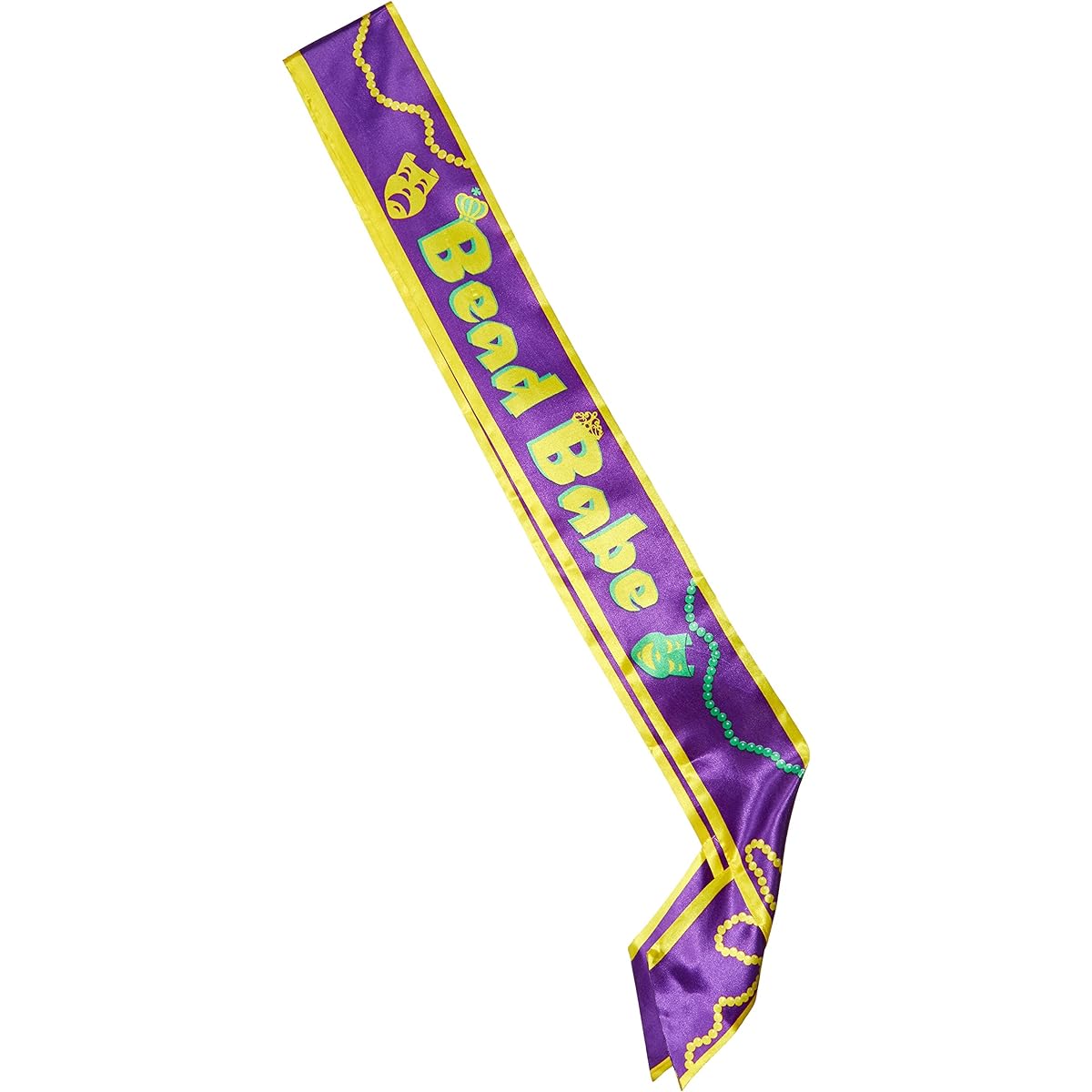 Beistle 60539 Bead Babe Satin Sash, 33" by 4"