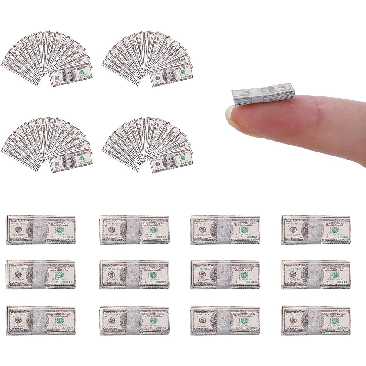Cobee Miniature Dollhouse Cash Model 240 Piece Dollhouse Decor (Dollars)