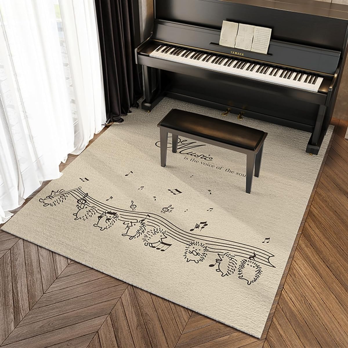Piano rug, round rug, electronic piano, round, flooring mat, sofa seat mat, upright piano, rectangular, square, non-slip, scratch-resistant, non-slip, vibration-absorbing, quiet, sound-absorbing, modern, stylish, percussion