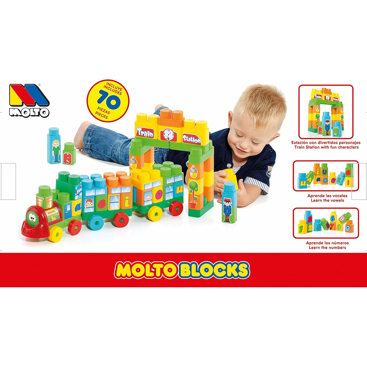 Small World Toys Ryans 部屋educational-molto blocks-train 2 Railcars 2 ( 3 Piece )