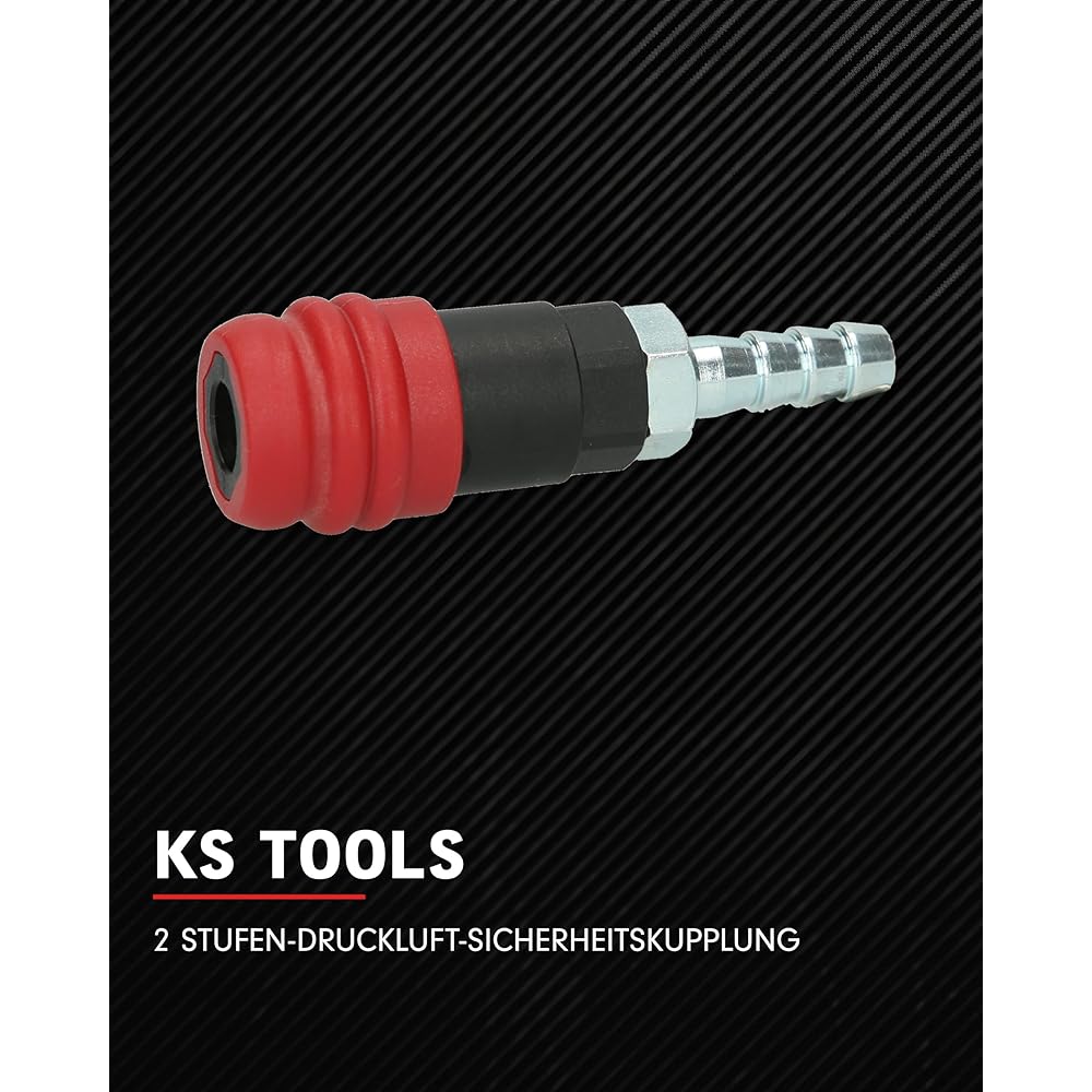 KS Tools 2 Level Pneumatic Safety Coupling with Hose Nozzle 11 mm 999.9097