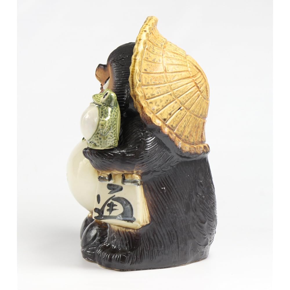 Tori "Shigaraki Ware" Good luck raccoon dog with lucky frog No. 10 SA21-1
